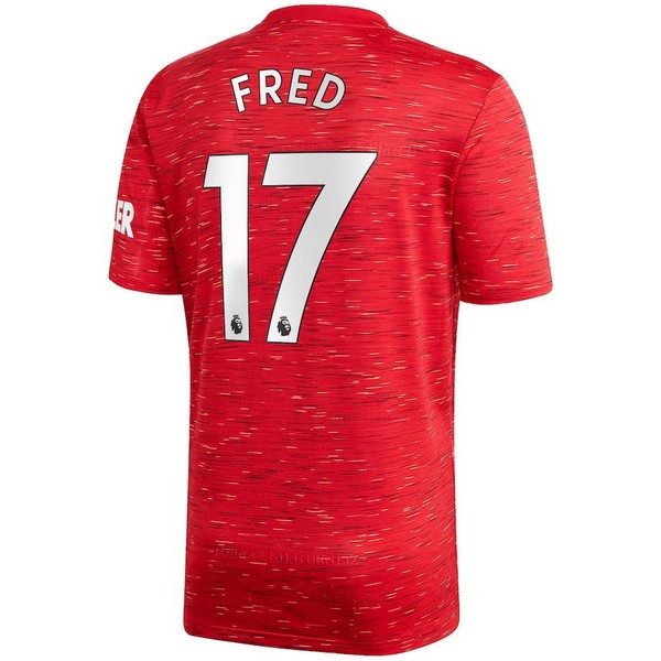 Camiseta Manchester United NO.17 Fred Primera equipo 2020-2021 Rojo